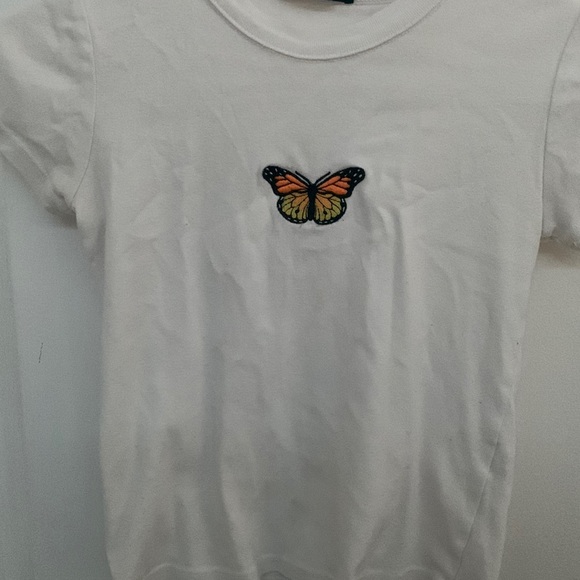 brandy mellville white butterfly top - Picture 1 of 4